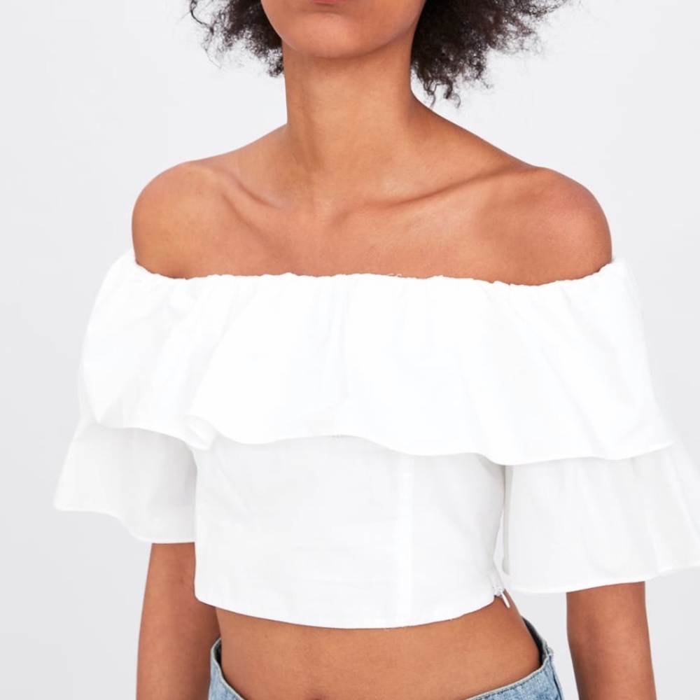 Zara poplin croptop